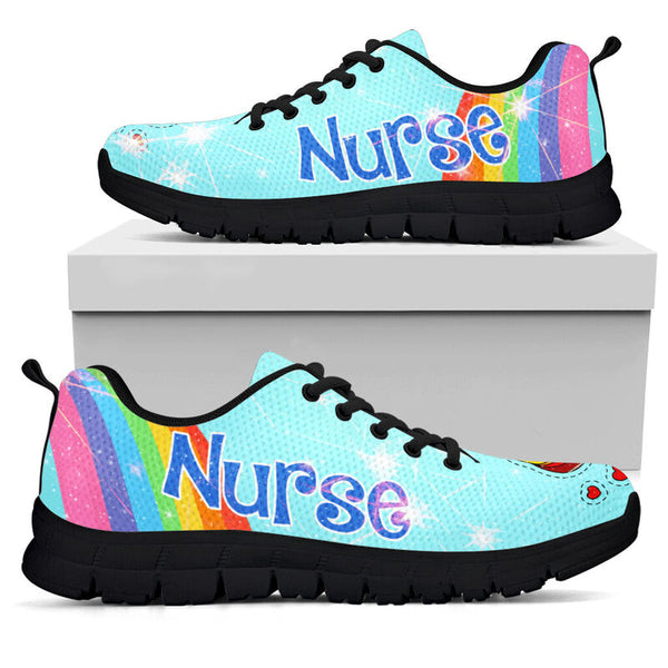 Nurse - Happy  Unicorn Kd Sneakers, Running Shoes, Shoes For Women, Shoes For Men, Custom Sh- Love Sneakers