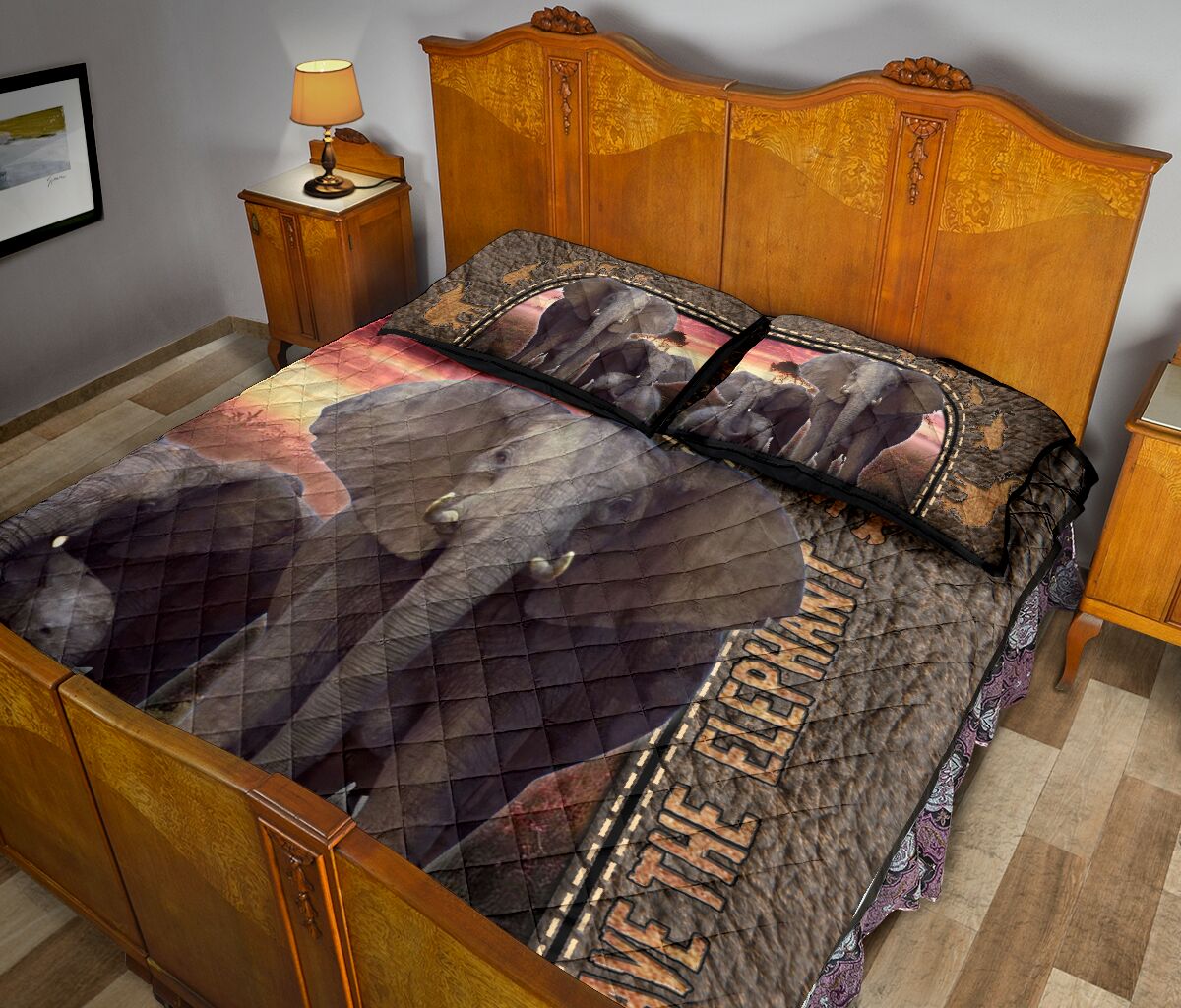 Save The Elephant - Bed Set - Love Quilt Bedding Set