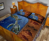 Turtle Art Leather Style Quilt Bed Set - Love Quilt Bedding Set