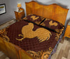 Chicken Flying Leather Carving Style Quilt Bed Set - Love Quilt Bedding Set