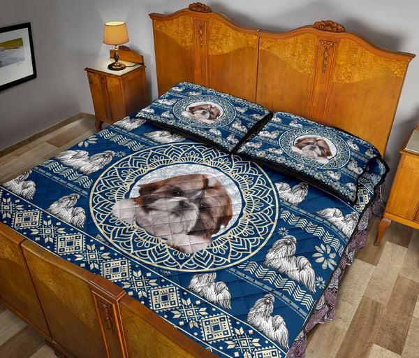 Shih Tzu Mandala Pattern - Bed Set- Love Quilt Bedding Set