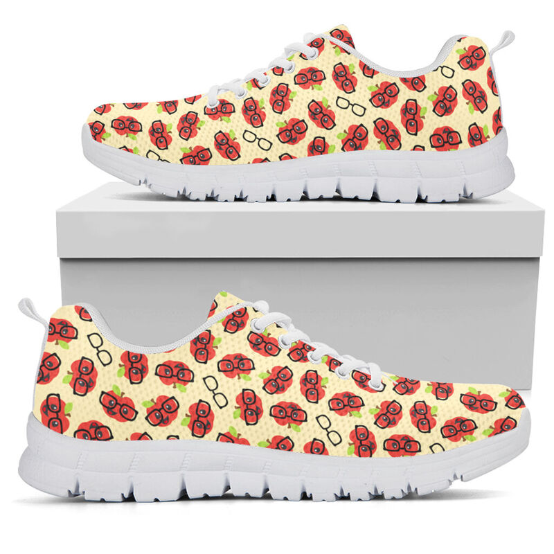 Teacher Apple Sneakers, Running Shoes, Shoes For Women, Shoes For Men, Custom Shoes, L- Love Sneakers