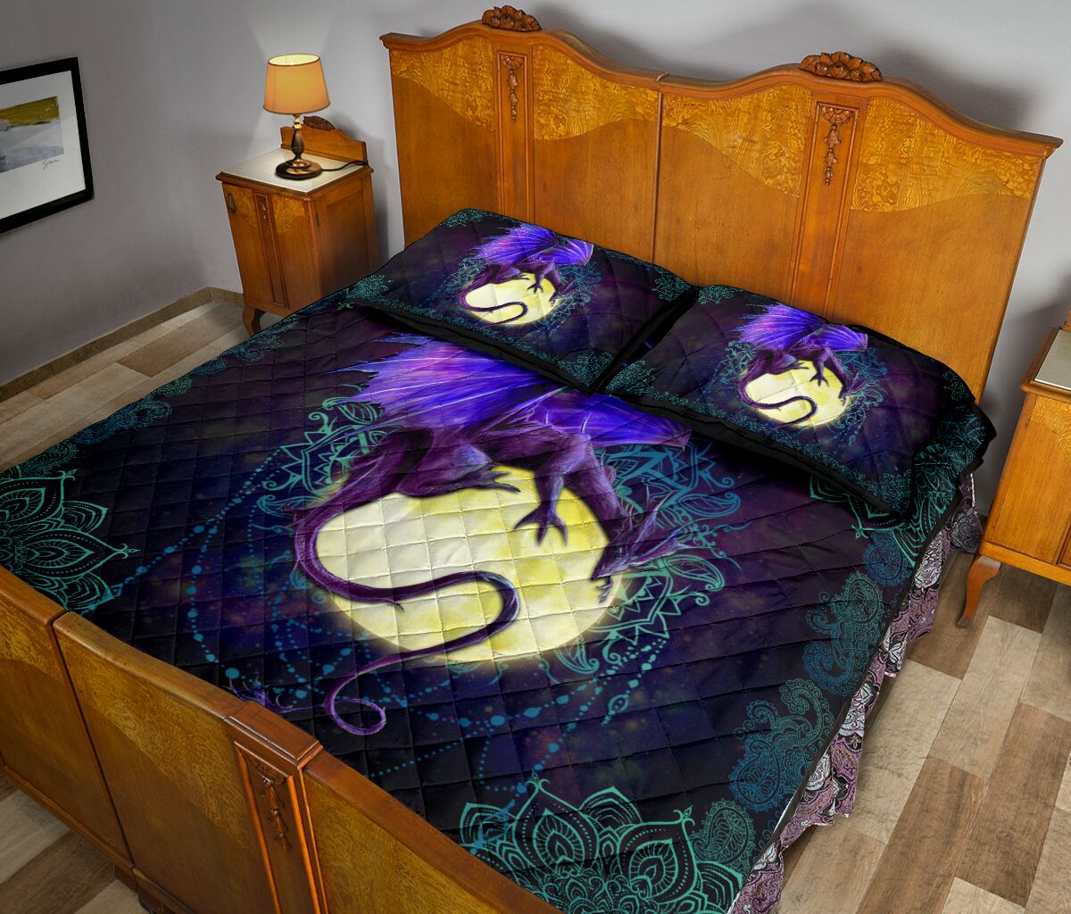 Dragon Moon Quilt Bed Set 6- Love Quilt Bedding Set