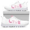 Nurse Practitioner- Love Pink White Sneakers, Running Shoes, Shoes For Women, Shoes For Men- Love Sneakers