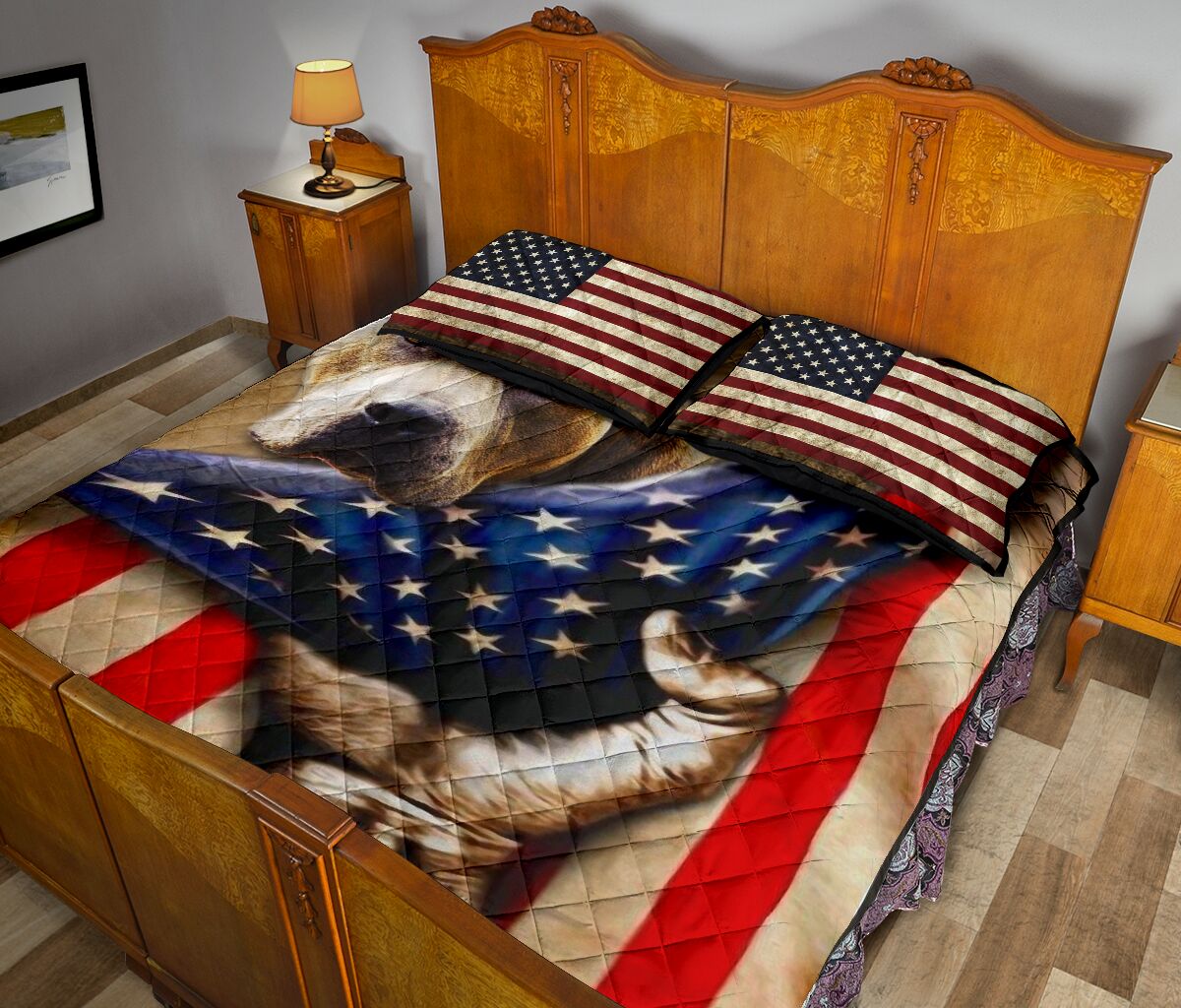 Pitbull Quilt Bed Set - Love Quilt Bedding Set