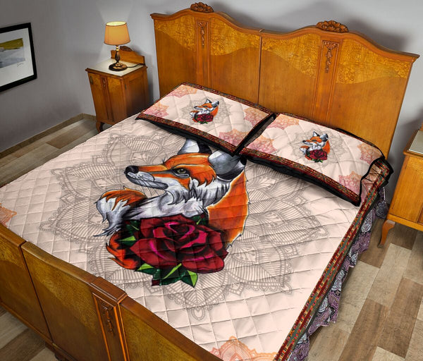 Fox Quilt Bed Set 38 - Love Quilt Bedding Set