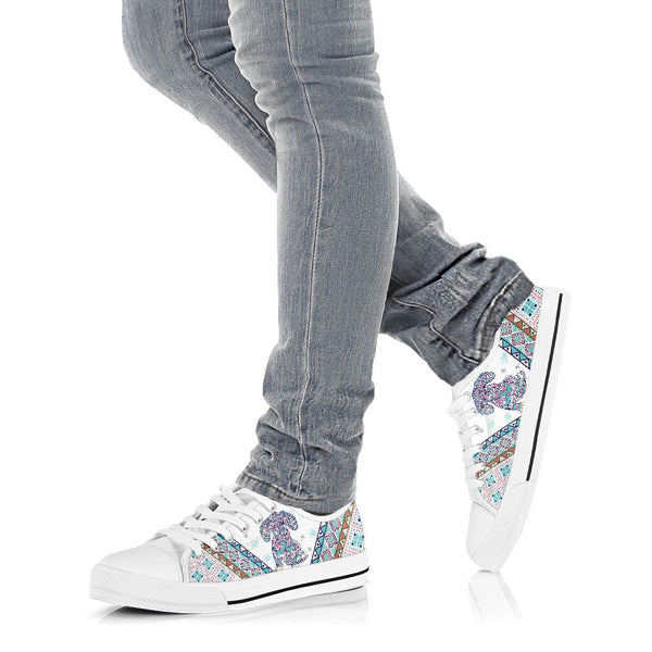 Dachshund Boho Floral - Low Top Shoe - Love Love Top Shoes