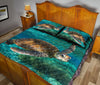 Turtle Brown Sea Real Style Quilt Bed Set - Love Quilt Bedding Set