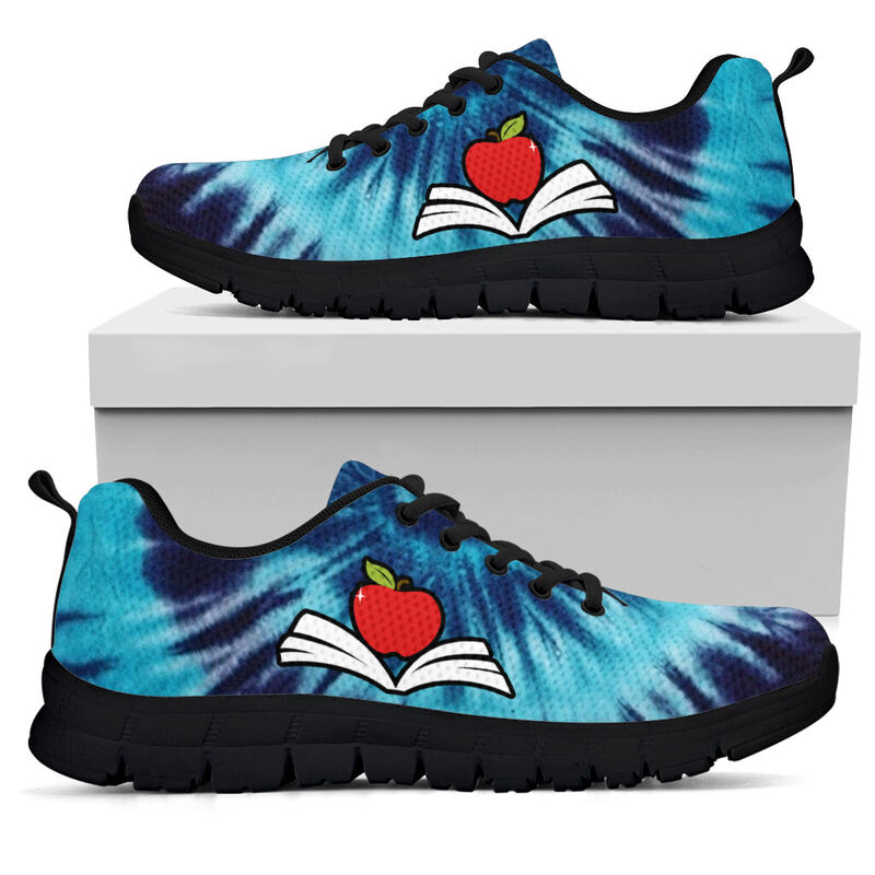Teacher- Blue Swirl Sneakers, Running Shoes, Shoes For Women, Shoes For Men, Custom Shoes, L- Love Sneakers