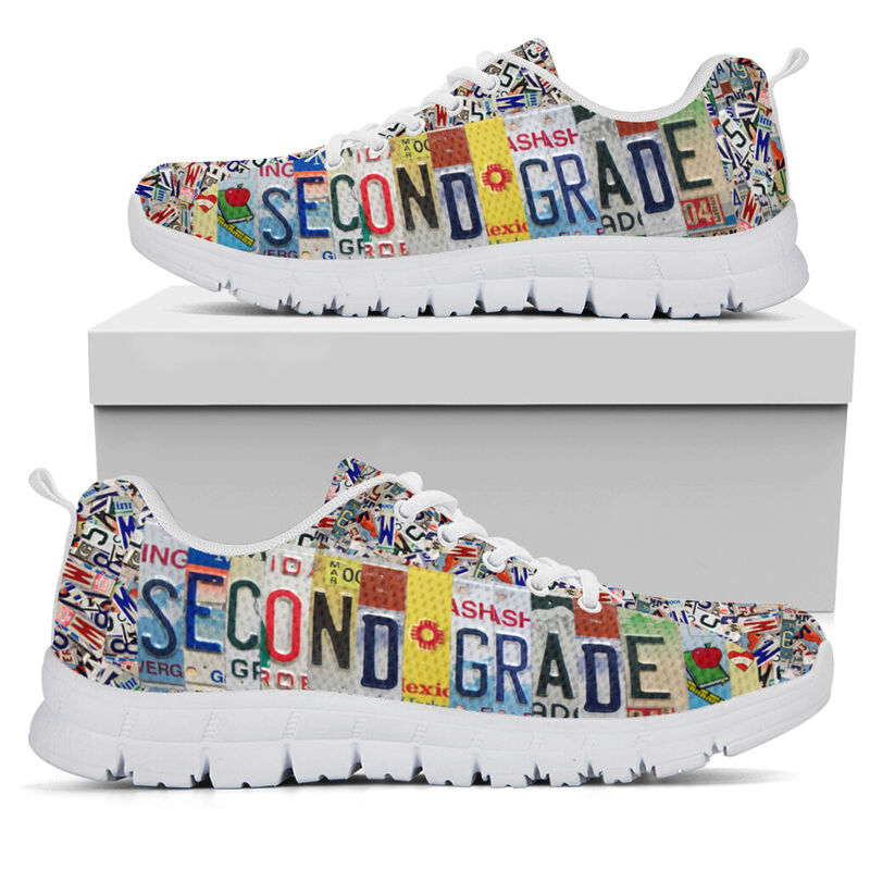 Second Grade License Plates Sneakers, Runni- Love Sneakers