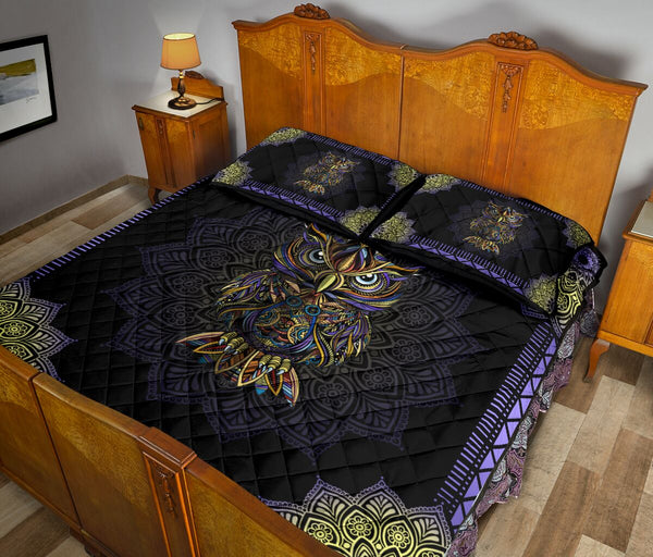 Owl Quilt Bed Set 98 - Love Quilt Bedding Set