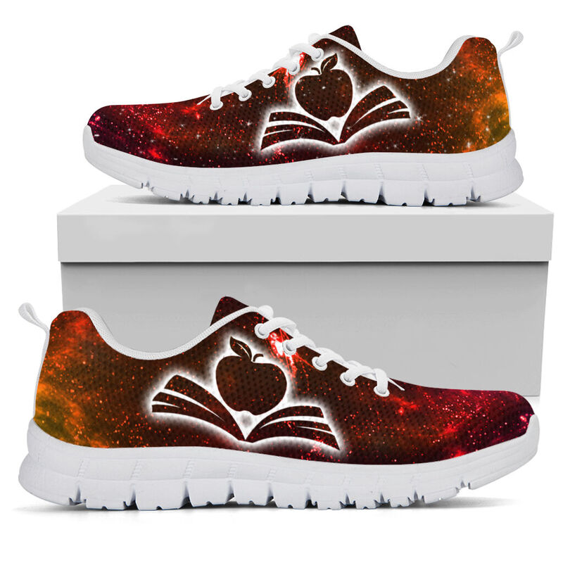 Teacher Galaxy Black Orange Kd Sneakers, Running Shoes, Shoes For Women, Shoes For Men, Cust- Love Sneakers
