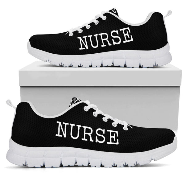 Nurse-strong Black Red Sneakers, Running Shoes, Shoes For Women, Shoes For Men, Custom Shoes- Love Sneakers