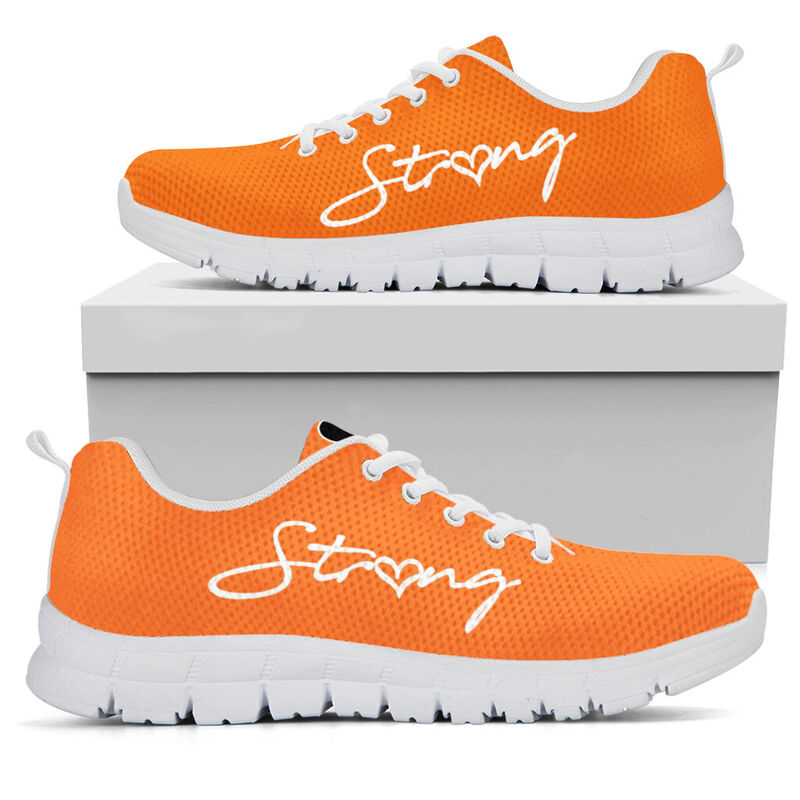 School Counselor Strong Orange Black Kd Sneakers, Runni- Love Sneakers