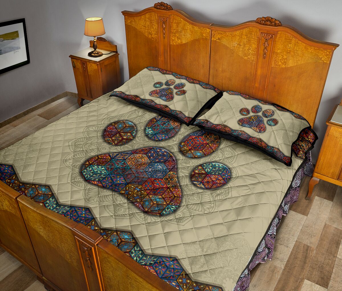 Quilt Bed Set - Mandala - Paw 53 - Love Quilt Bedding Set