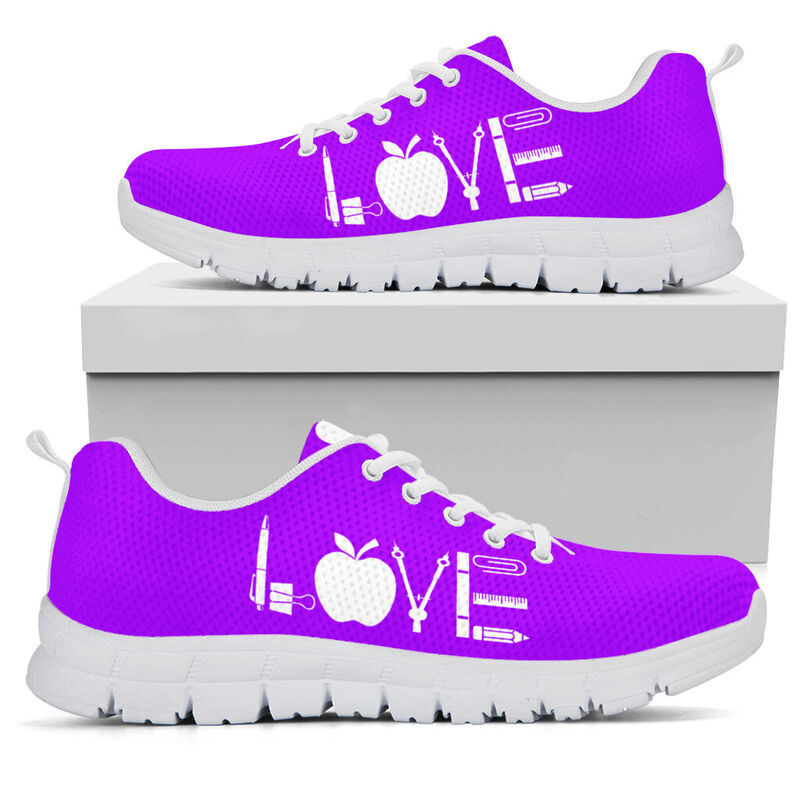 Teacher Love Purple Kd Sneakers, Runni- Love Sneakers