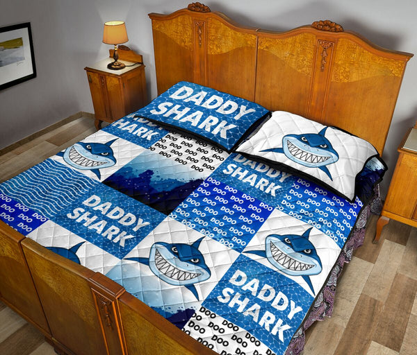 Daddy Shark - Quilt Bed Set - Love Quilt Bedding Set