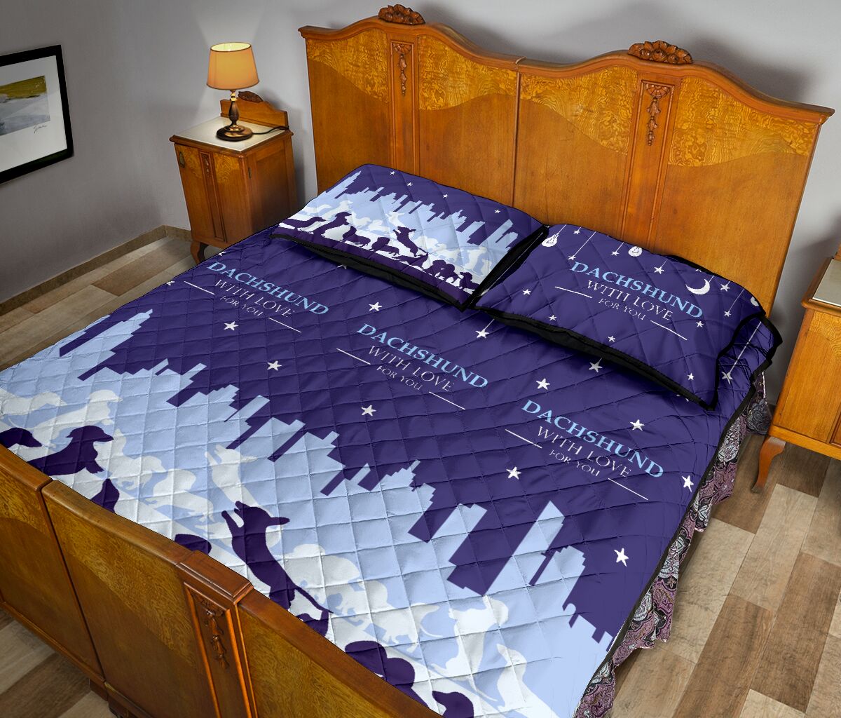 Dachshund City - Quilt Bed Set - Love Quilt Bedding Set