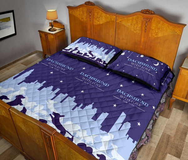 Dachshund City - Quilt Bed Set - Love Quilt Bedding Set