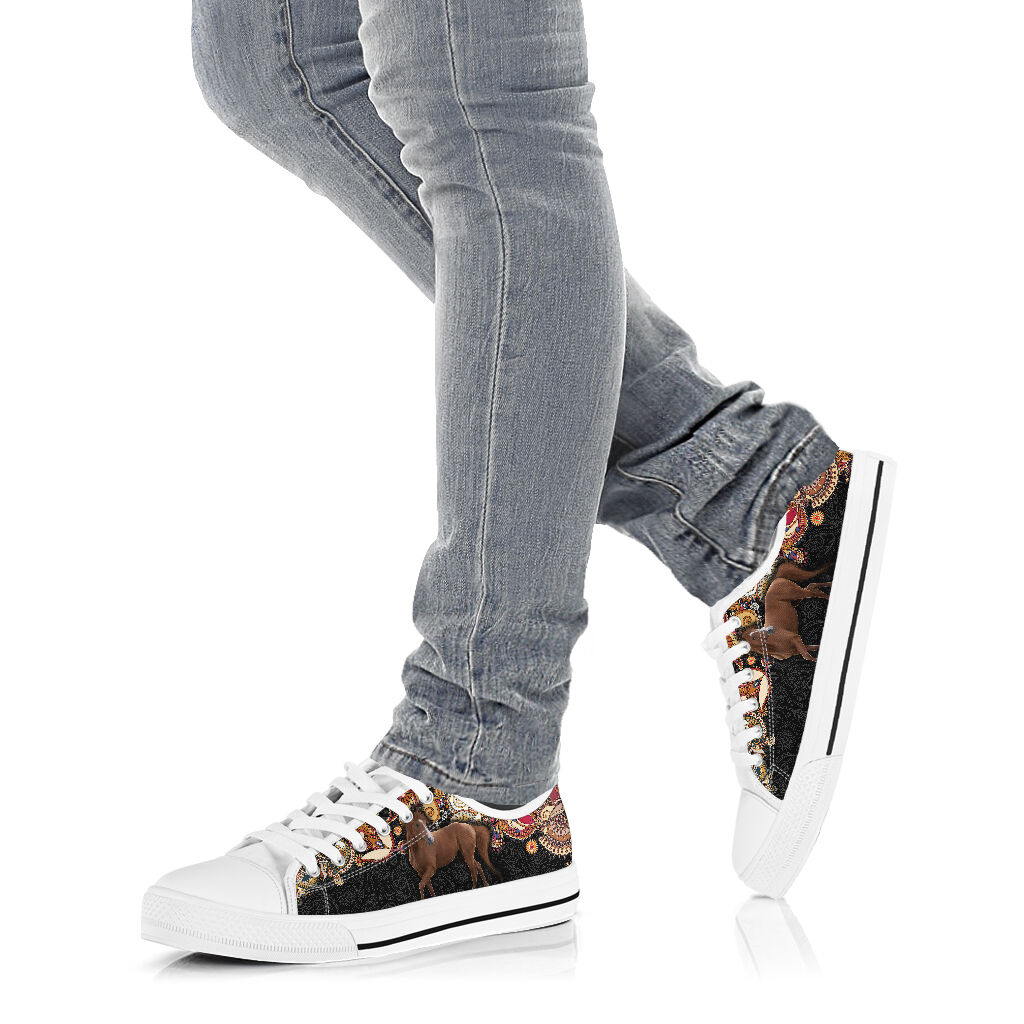 Horse Paisley Color Low Top  Shoes