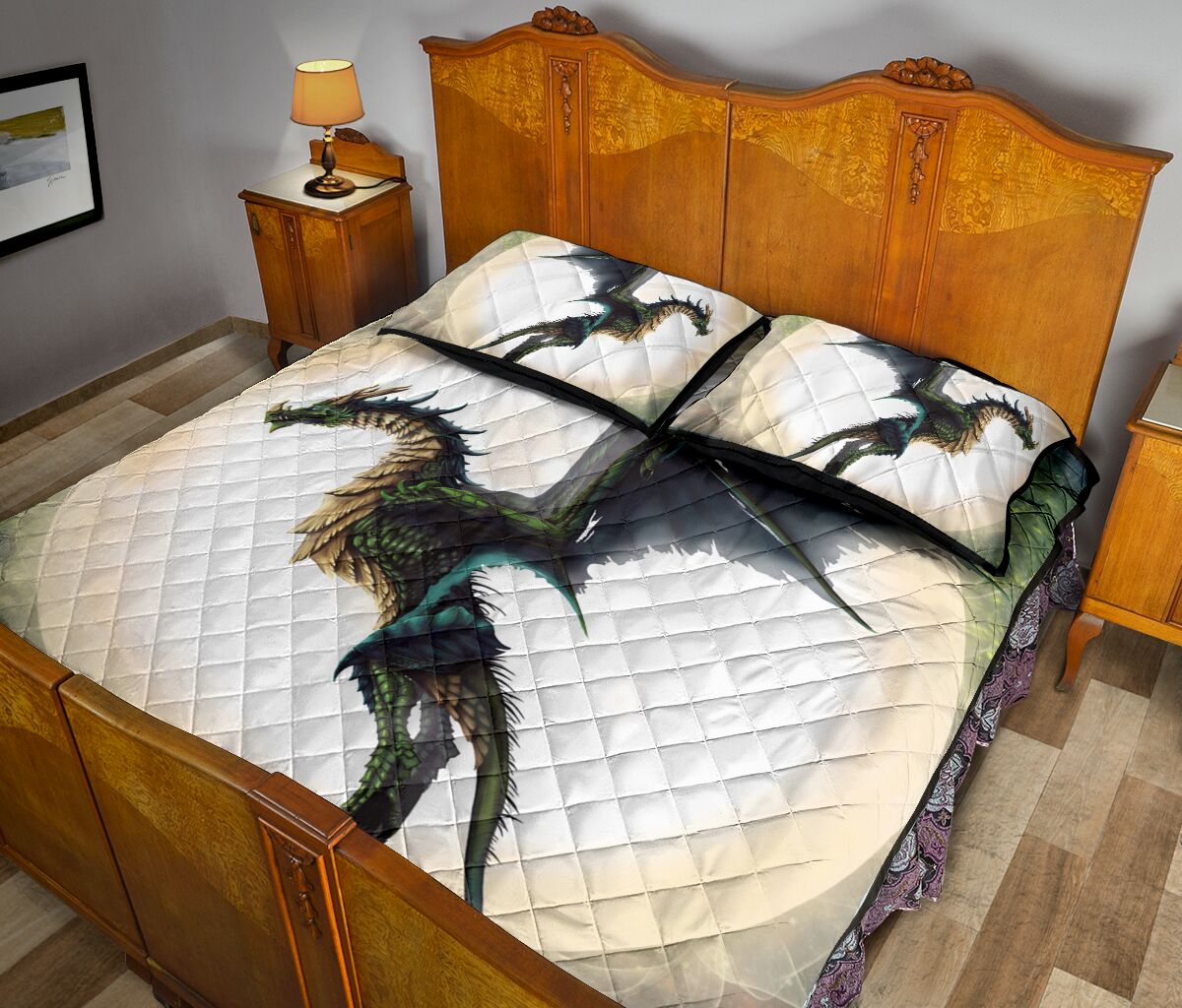Dragon Moon Quilt Bed Set - Love Quilt Bedding Set