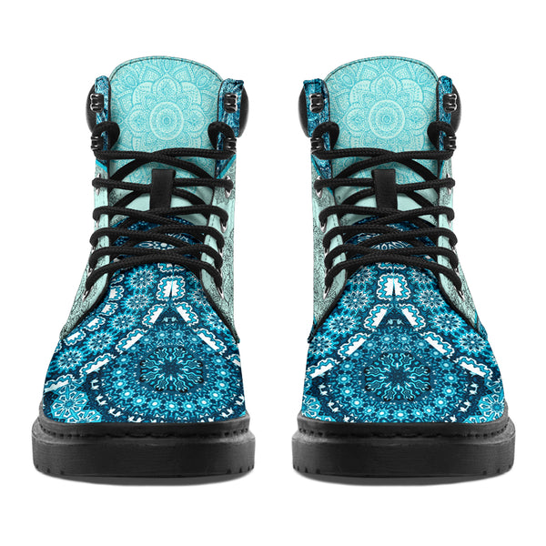 Horse - Vintage Mandala Asboot Aqua Blue Kd - Love All Season Boots