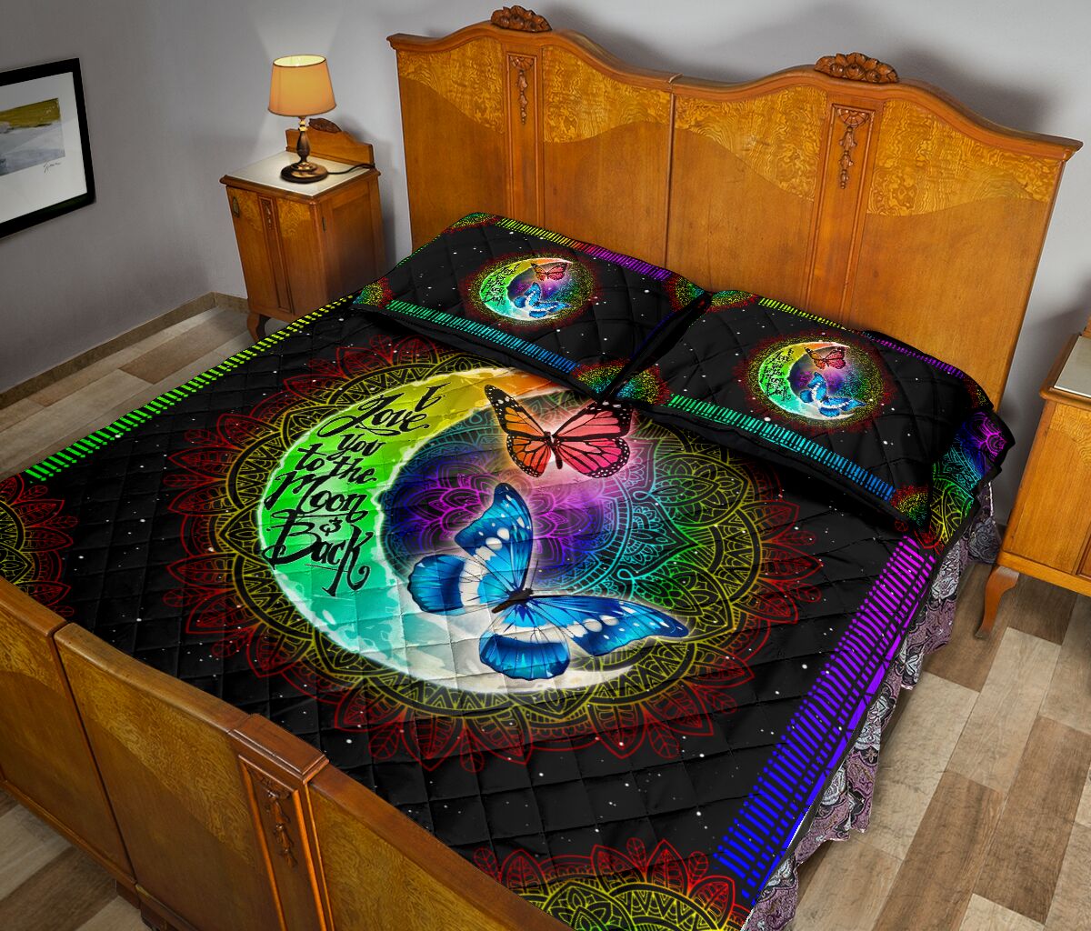 Quilt Bed Set - Butterfly - Rainbow 88 - Love Quilt Bedding Set