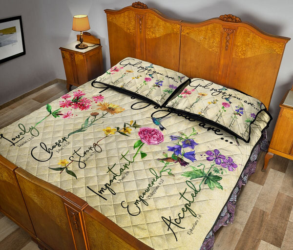 God Says You Are Quilt Bed Set - Love Quilt Bedding Set