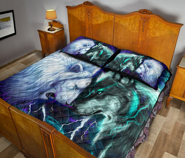 Lion - Wolf - Quilt Bed Set 60 - Love Quilt Bedding Set