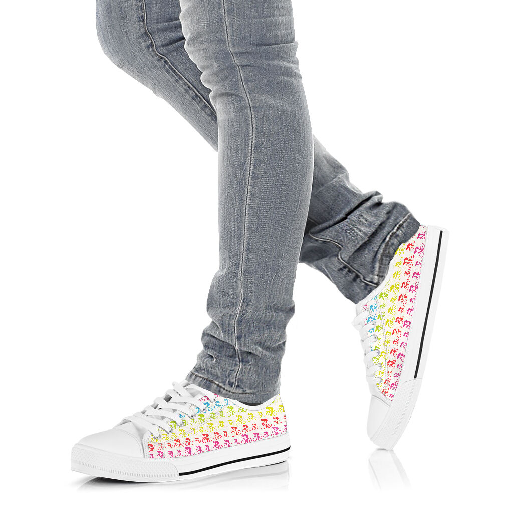 Cycling Colorful - Low Top Shoe - Love Love Top Shoes
