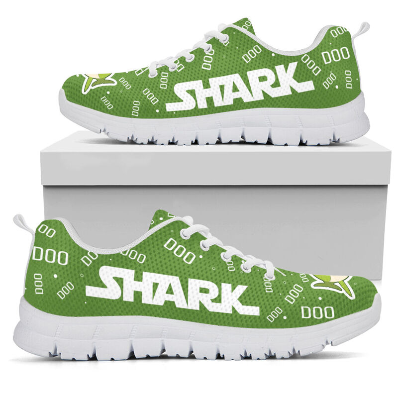 Grandpa Shark Green Sneakers, Running Shoes, Shoes For Women, Shoes For Men, Custom Shoes, L- Love Sneakers