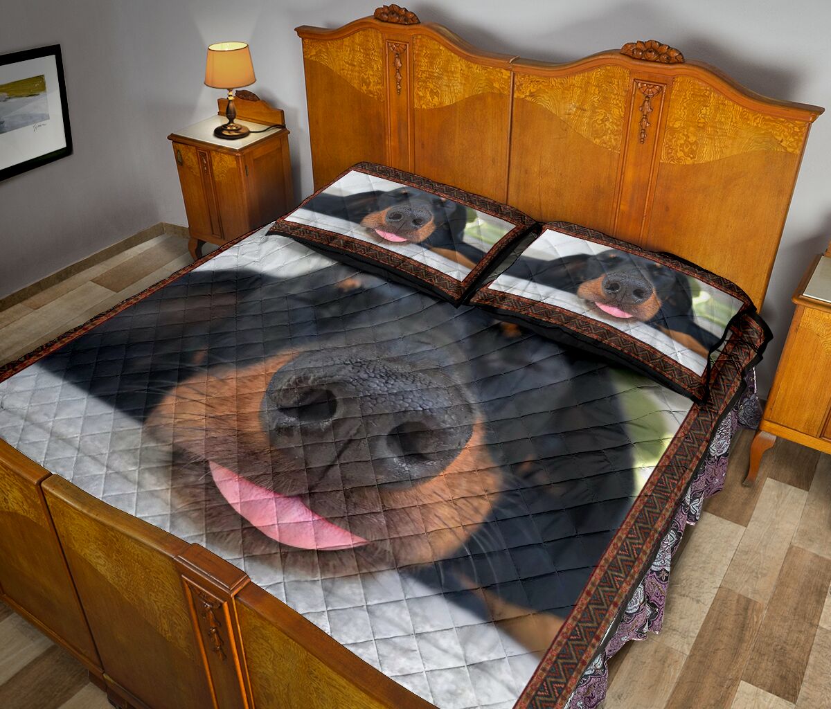 Dachshund Sleeping - Quilt Bed Set - Love Quilt Bedding Set