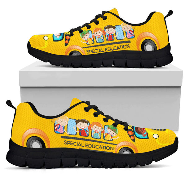 Special Education Bus Shoes Sneakers, Running Shoes, Shoes For Women, Shoes For Men, Custom - Love Sneakers