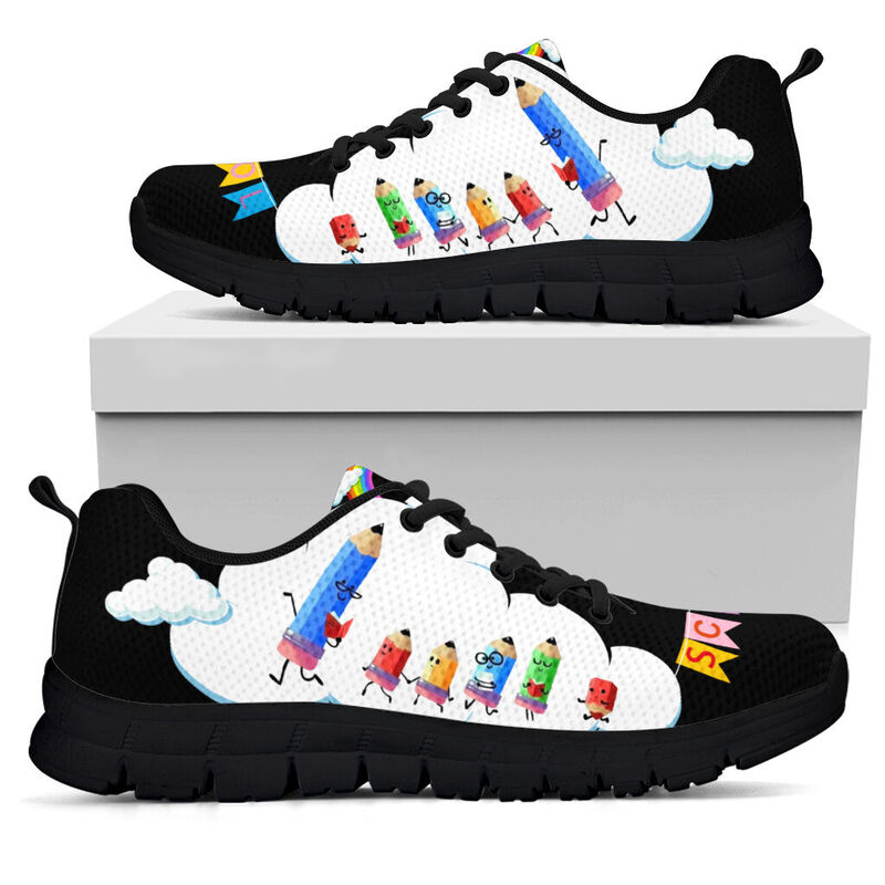 School Child Pencil Black Kd Sneakers, Runni- Love Sneakers