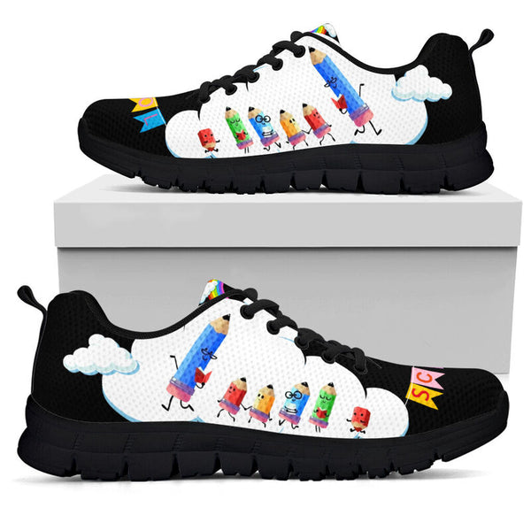 School Child Pencil Black Kd Sneakers, Runni- Love Sneakers