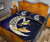 Hummingbird I Love You To The Moon And Back Quilt Bed Set 8- Love Quilt Bedding Set