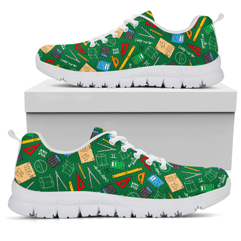 Teacher Pattern 2 Sneakers, Runni- Love Sneakers
