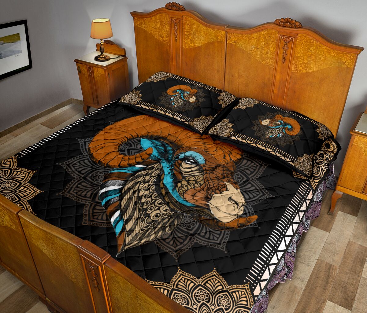 Goat Quilt Bed Set 48 - Love Quilt Bedding Set