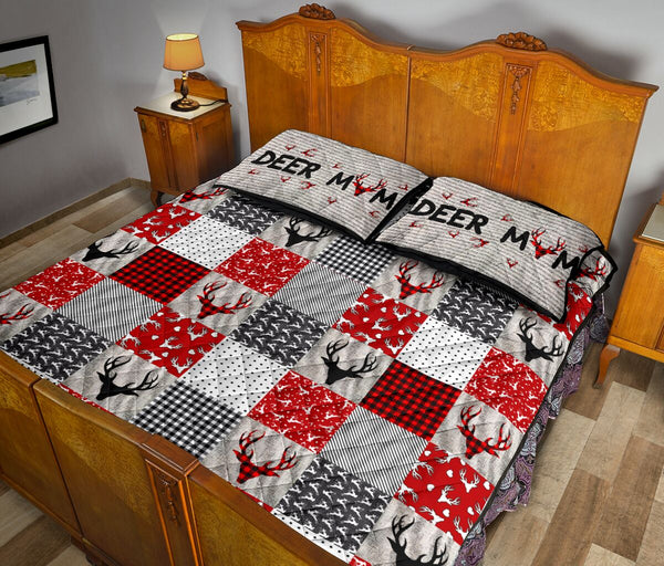 Deer Pattern Style Quilt Bed Set - Love Quilt Bedding Set