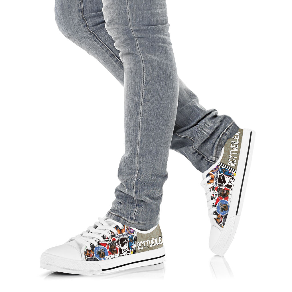 Rottweiler Pattern Sticker - Low Top Shoe - Love Love Top Shoes