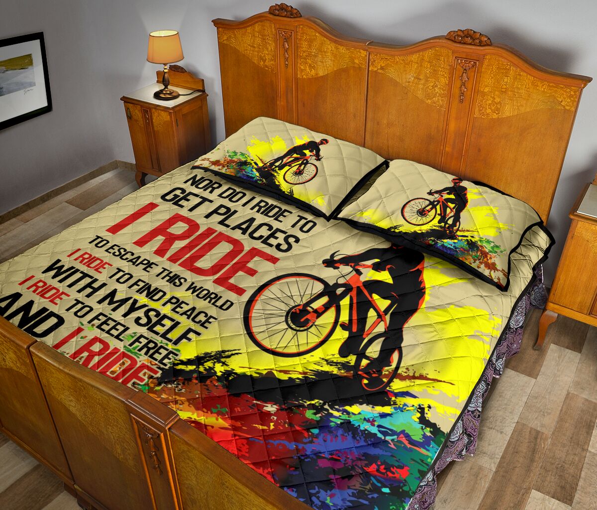 Mountain Bike I Ride - Bed Set - Love Quilt Bedding Set