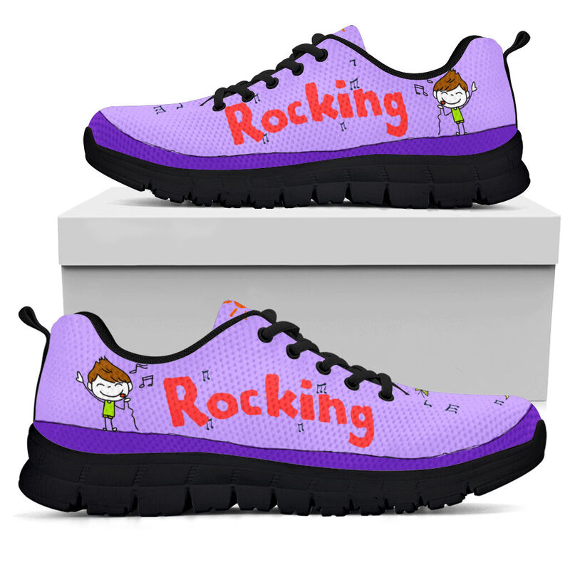 Learning &ampamp Rocking Purple Sneakers, Runni- Love Sneakers