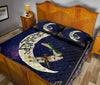 Dragonfly I Love You To The Moon And Back Quilt Bed Set - Love Quilt Bedding Set