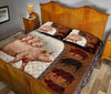 Pig Art Leather Style Quilt Bed Set - Love Quilt Bedding Set