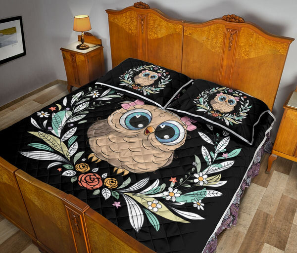 Owl Wreath Quilt Bed Sets - Love Quilt Bedding Set