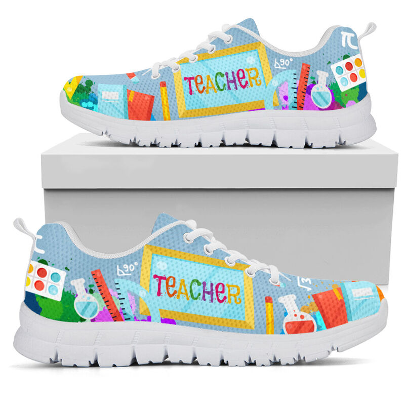 Teacher Clipart Color Sneakers, Running Shoes, Shoes For Women, Shoes For Men, Custom Shoes,- Love Sneakers