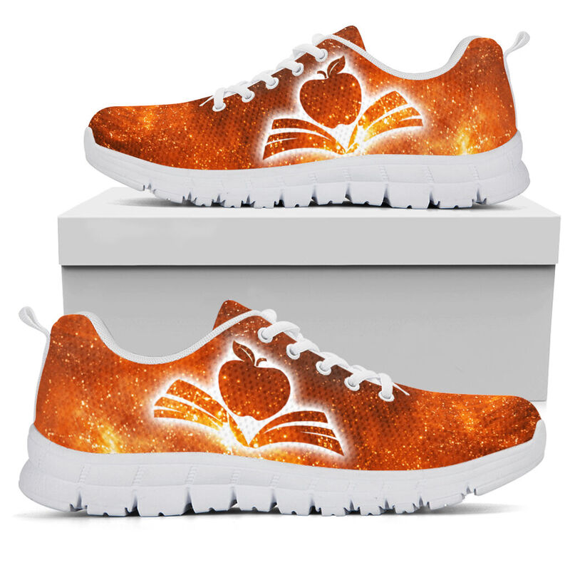 Teacher Galaxy2 Orange Kd Sneakers, Running Shoes, Shoes For Women, Shoes For Men, Custom Sh- Love Sneakers