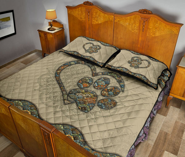 Quilt Bed Set - Mandala - Paw Heart Lovers 35 - Love Quilt Bedding Set