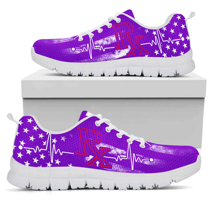 Pharmacy Tech American Flag- Purple Kd Sneakers, Running Shoes, Shoes For Women, Shoes For - Love Sneakers