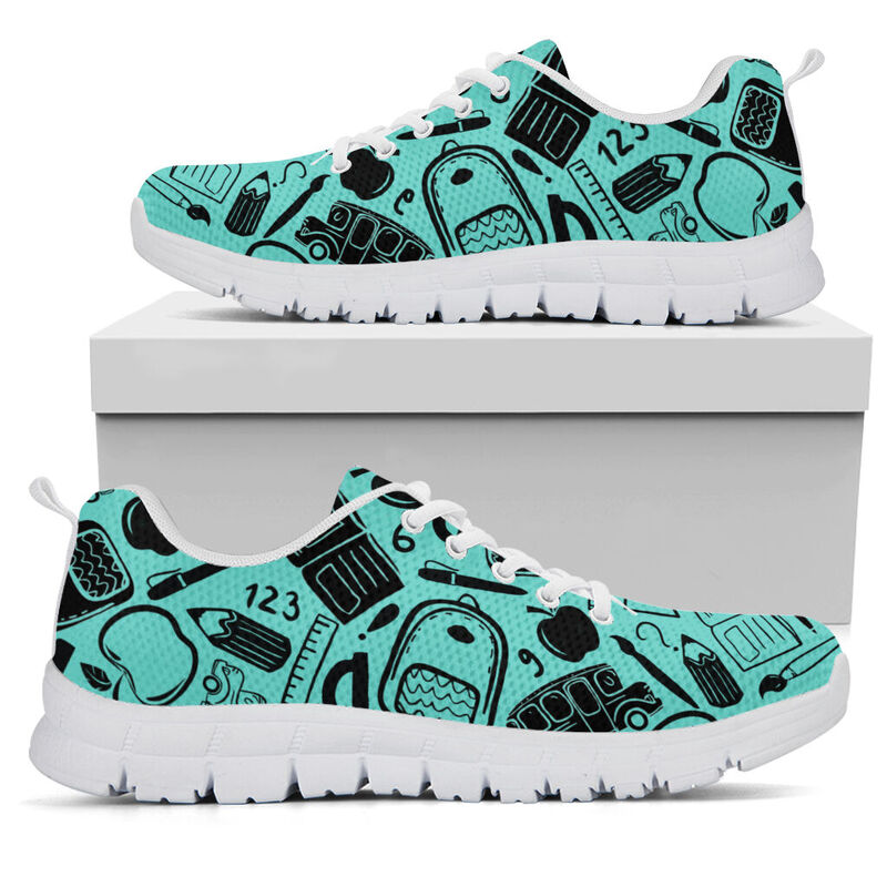 Teacher Drawing Sneakers, Running Shoes, Shoes For Women, Shoes For Men, Custom Shoes, L- Love Sneakers